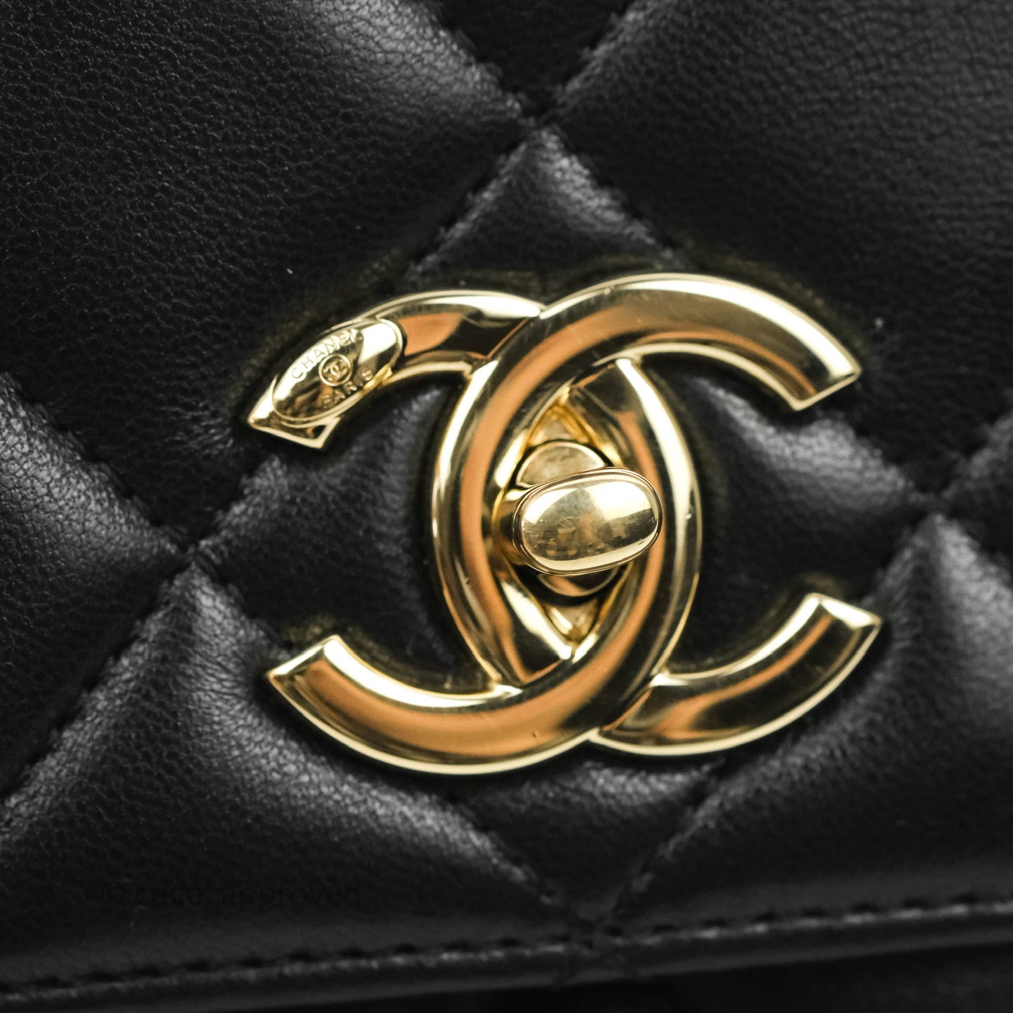 Chanel Trendy CC Flap Bag Black Lambskin Gold Hardware