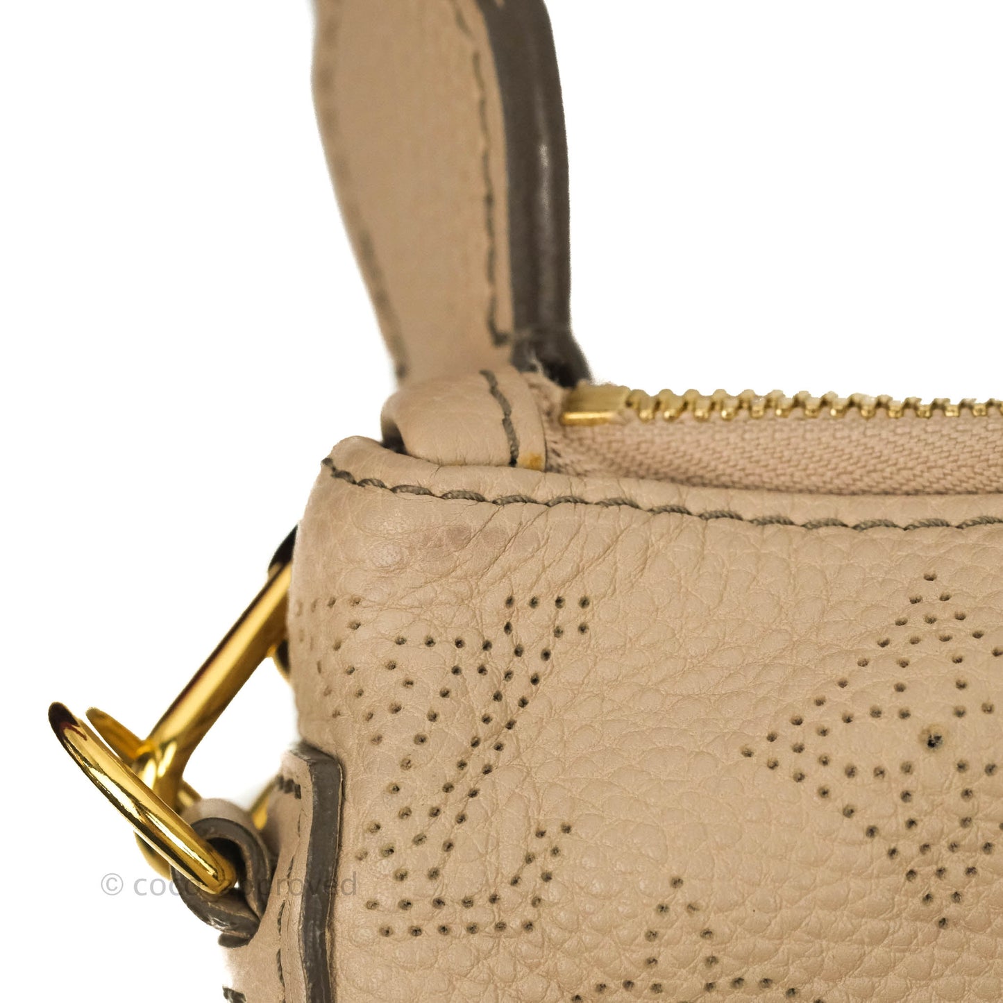 Louis Vuitton Mahina Selene MM Bag Monogram Taupe Calfskin