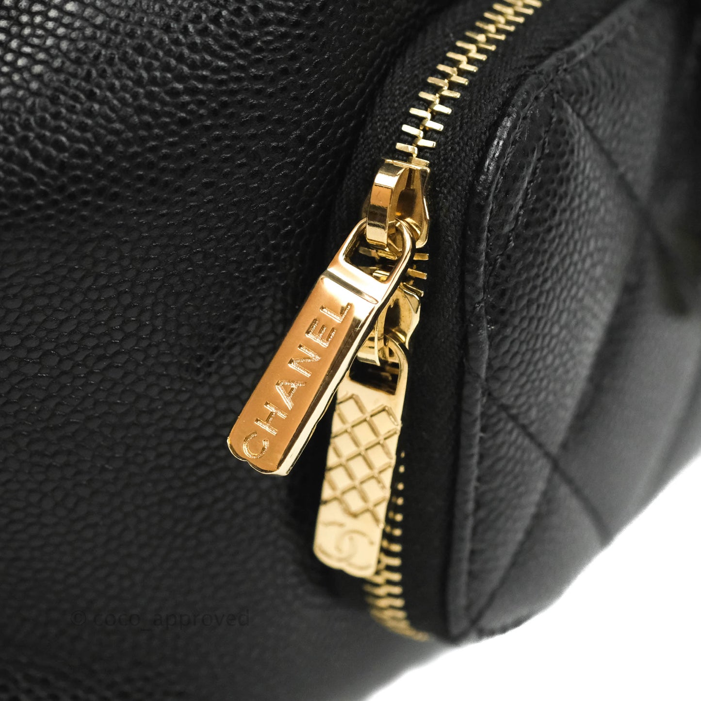 Chanel Business Affinity Drawstring Bucket Bag Black Caviar Gold Hardware