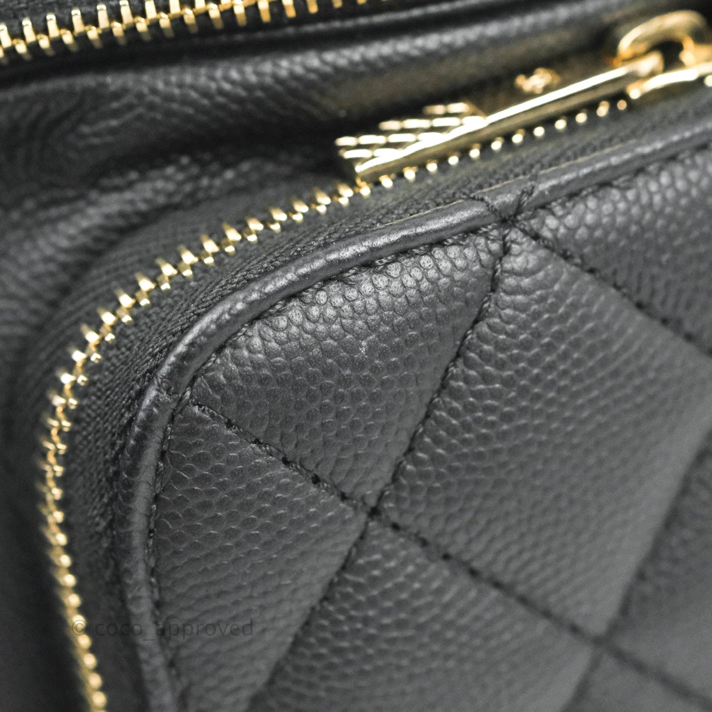 Chanel Quilted Business Affinity Waist Belt Bag Black Caviar Gold Hardware