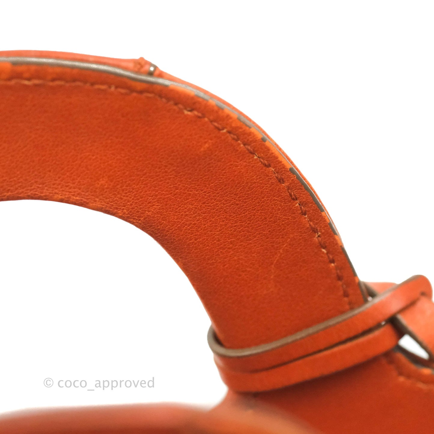 Salvatore Ferragamo Orange Top Handle Bag With Strap