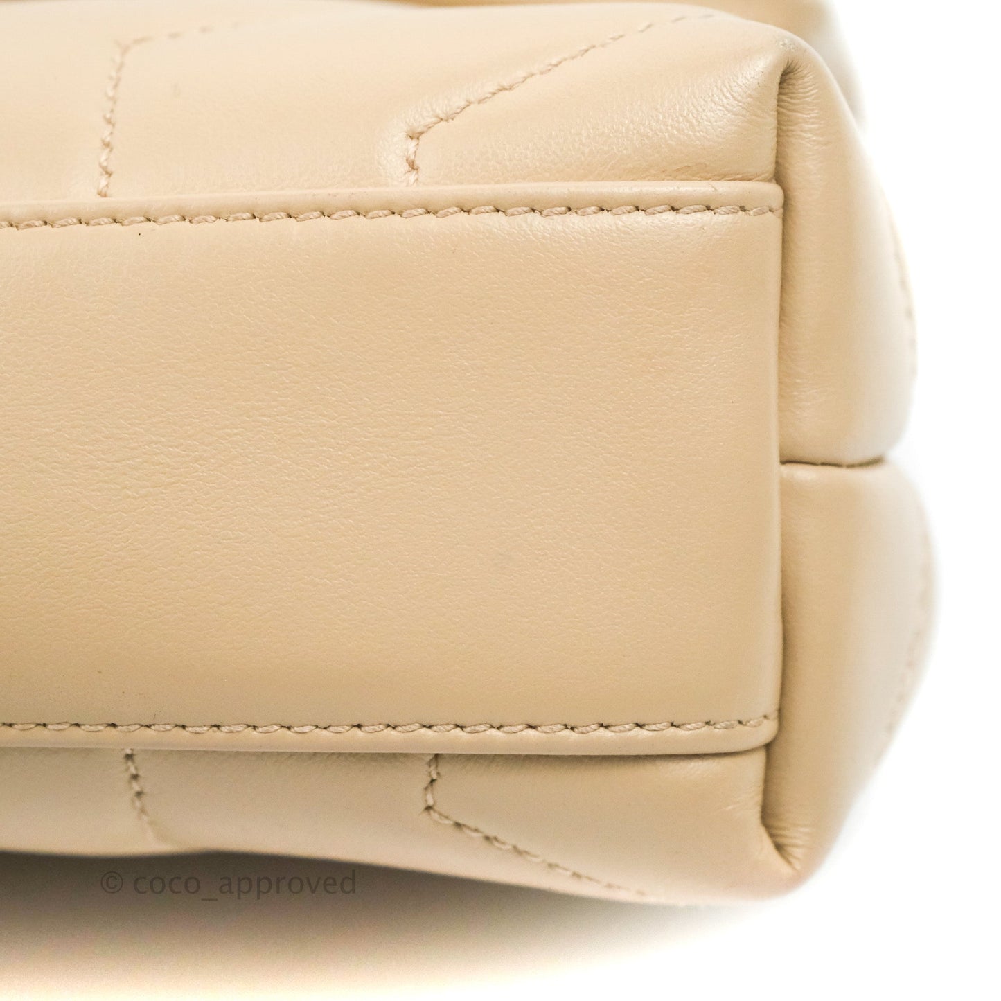 Saint Laurent Loulou Toy Quilted Leather Shoulder Bag Light Beige