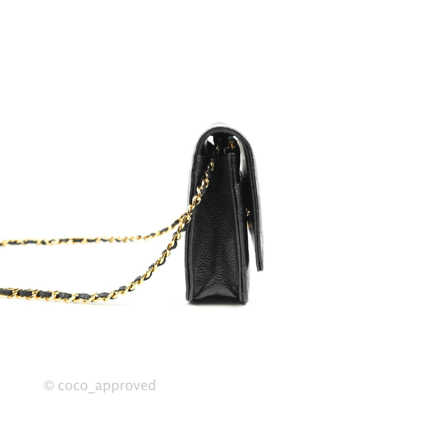 Chanel Quilted Classic WOC Black Caviar Gold Hardware