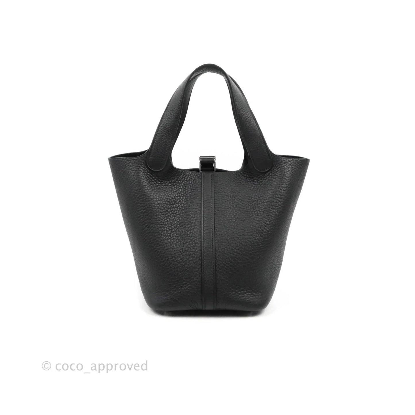 Hermès Picotin Lock 18 Black Clemence Palladium Hardware