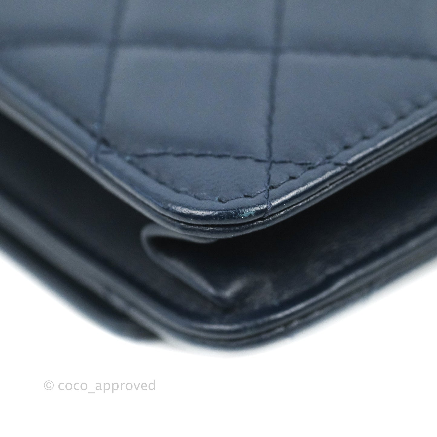 Chanel Trendy CC WOC Wallet On Chain Navy Lambskin Gold Hardware