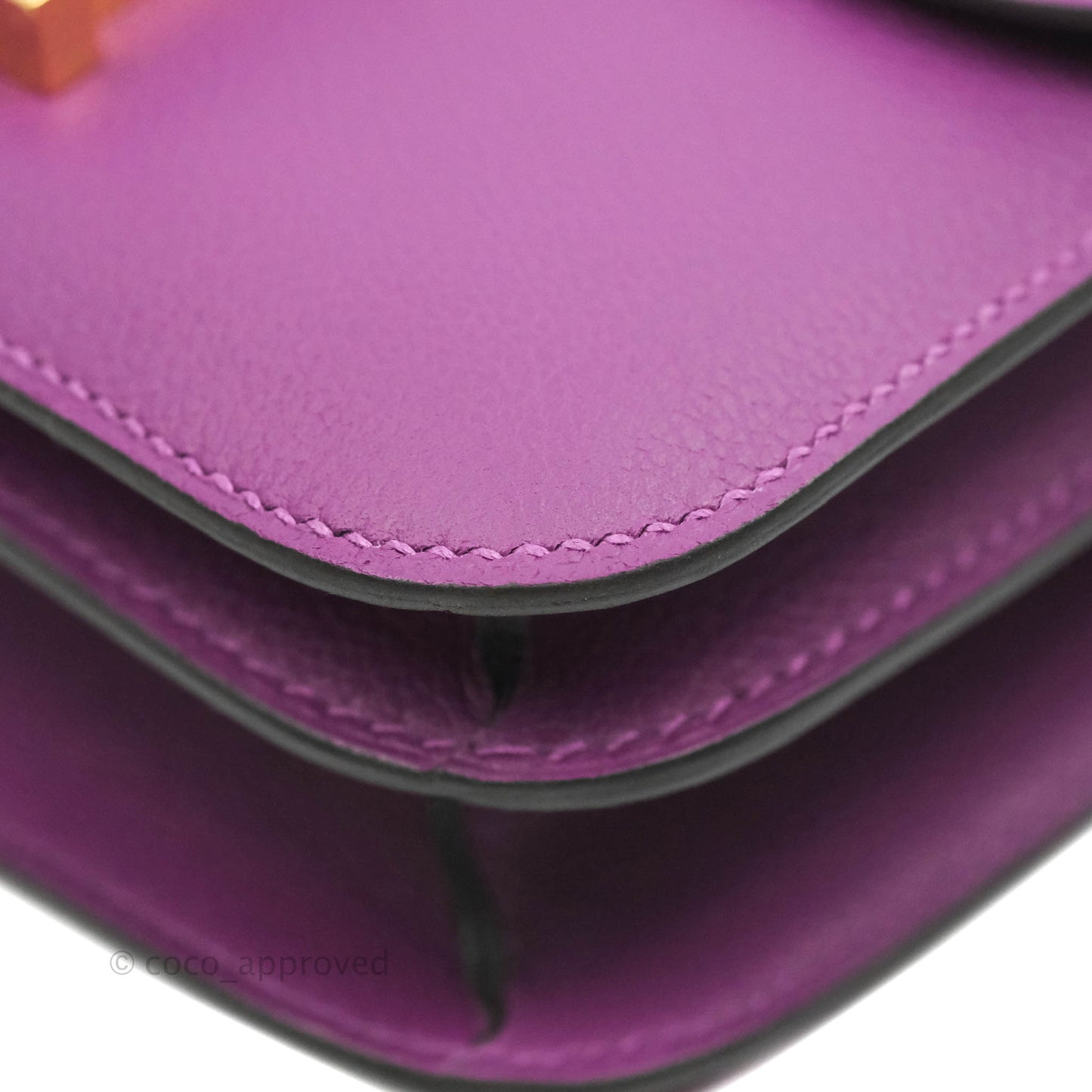 Hermès Constance Mini 18cm Evercolor Anemone Gold Hardware