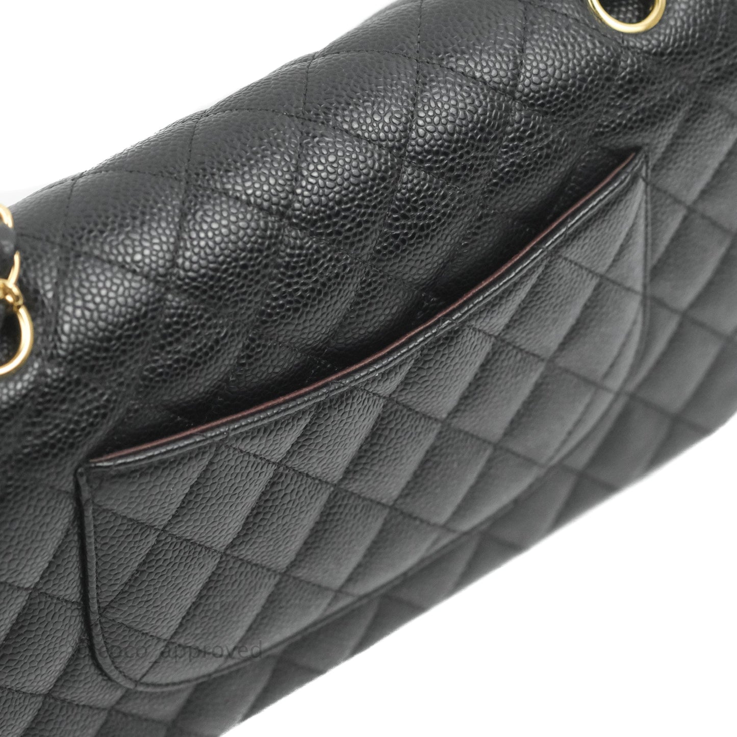 Chanel Classic M/L Medium Flap Quilted Black Caviar Gold Hardware