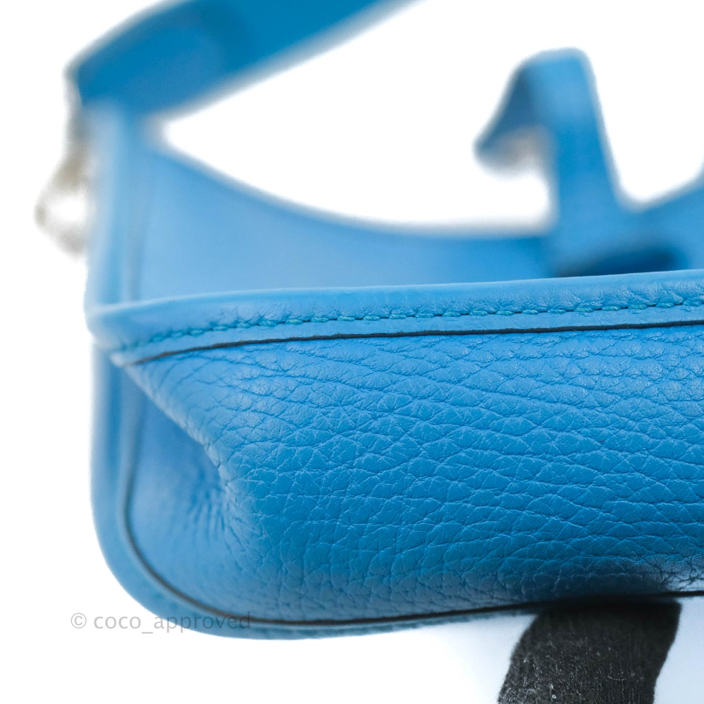 Hermès Mini Evelyne 16 Bleu Zanzibar Clemence Palladium Hardware