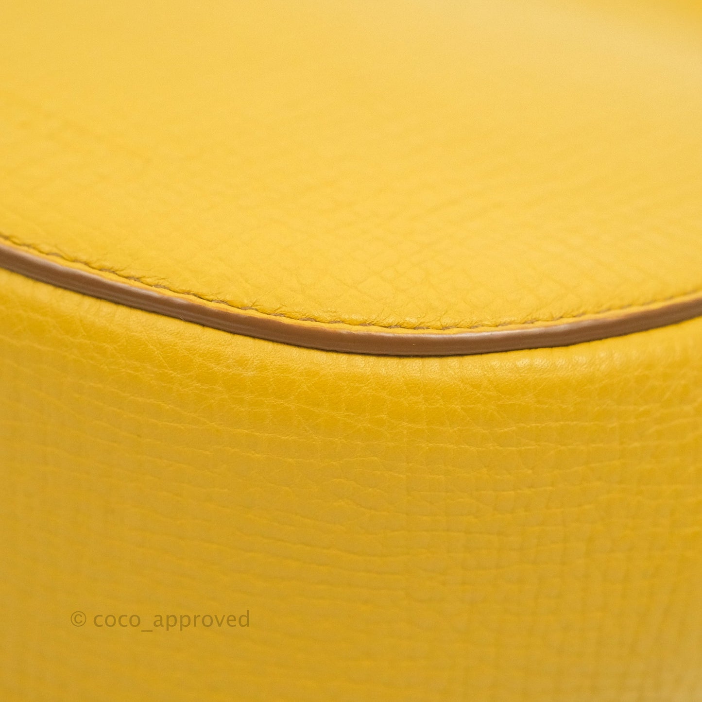 Bottega Veneta Palmellato Rounded Belt Bag Calfskin Yellow