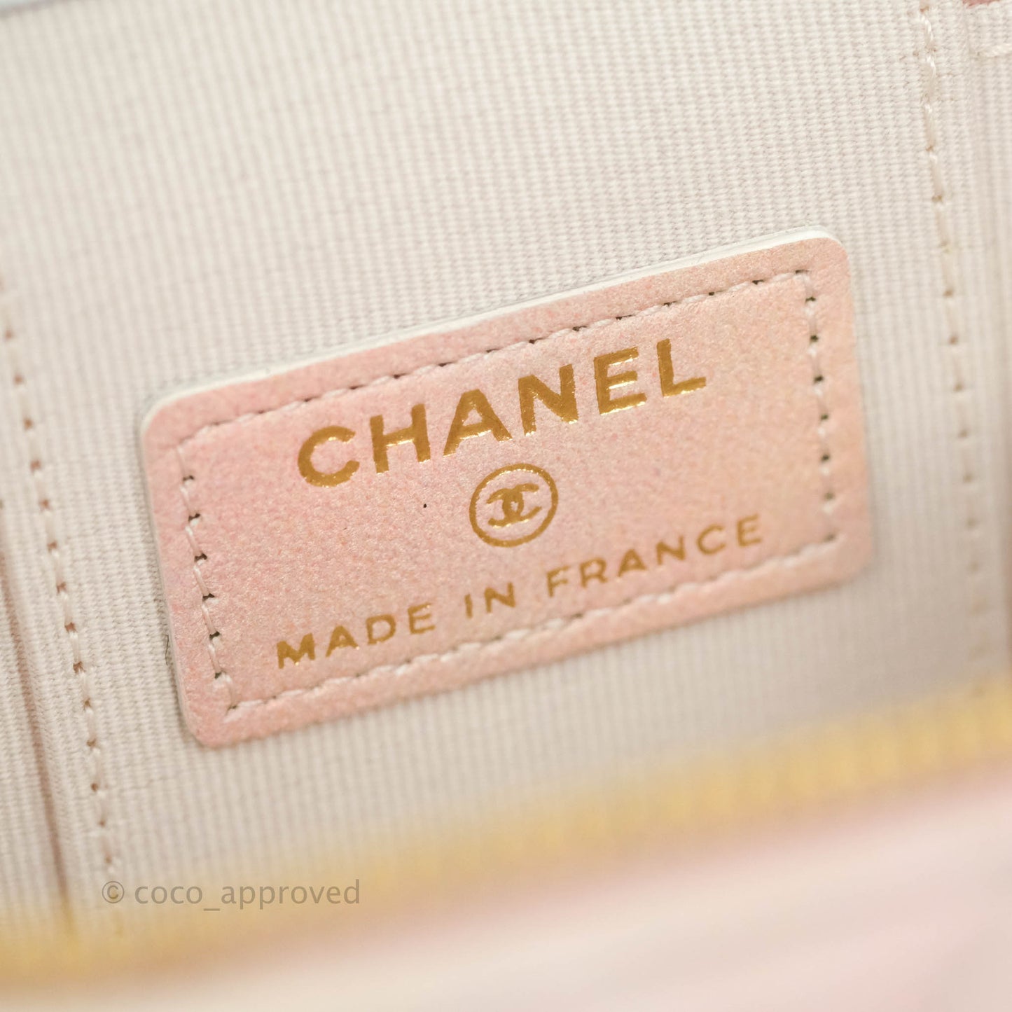 Chanel Mini Top Handle Vanity With Chain Rainbow Lambskin Aged Gold Hardware