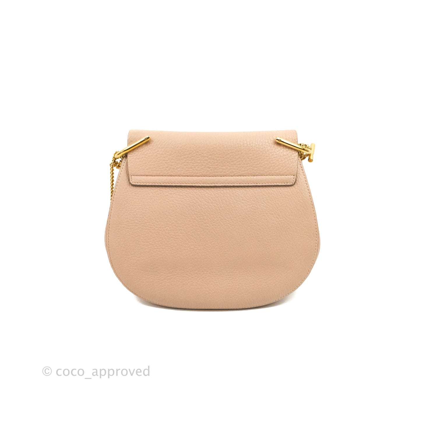 Chloe Drew Crossbody Bag Pink Grained Leather