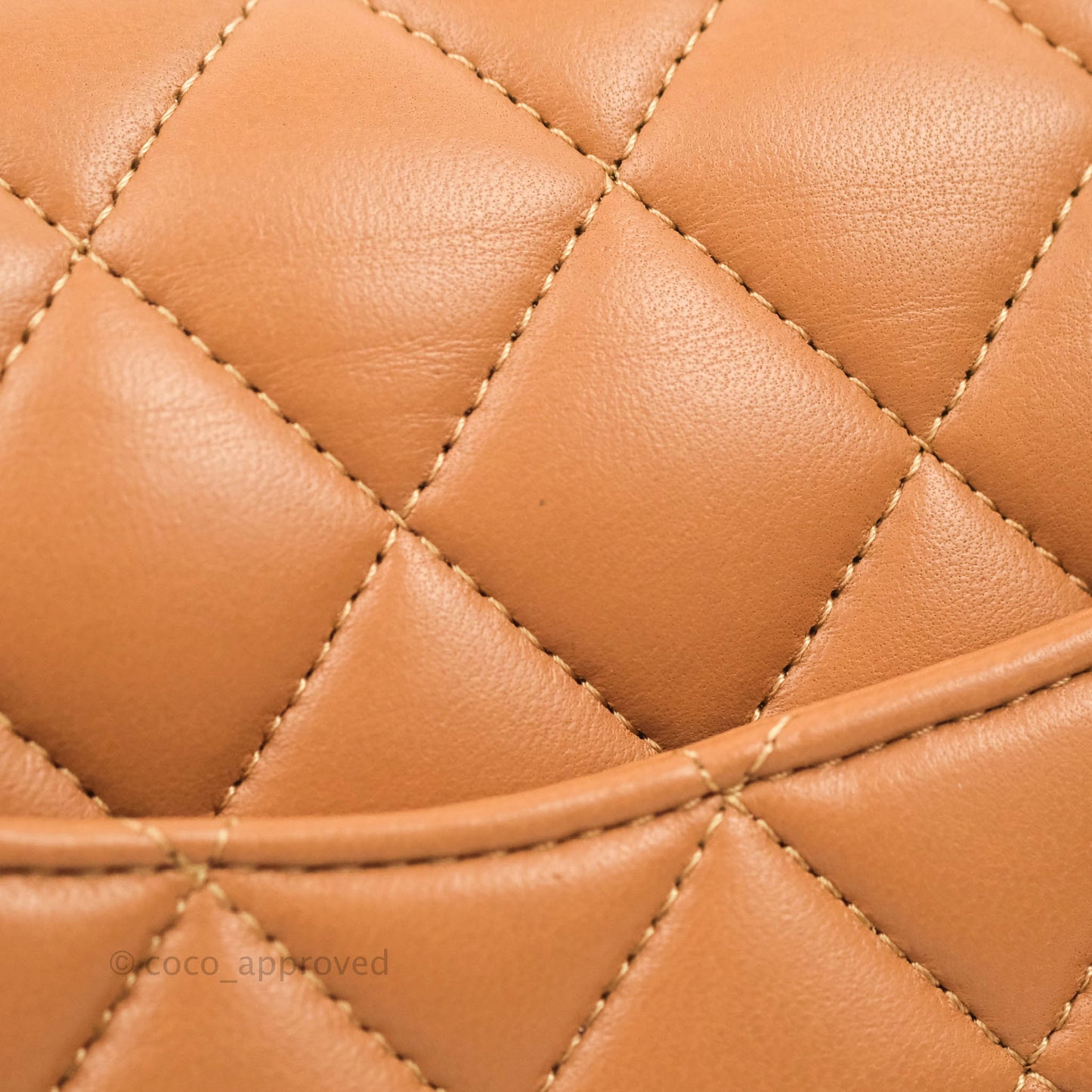 Chanel Small Classic Quilted Flap Dark Beige Caramel Lambskin Gold Hardware