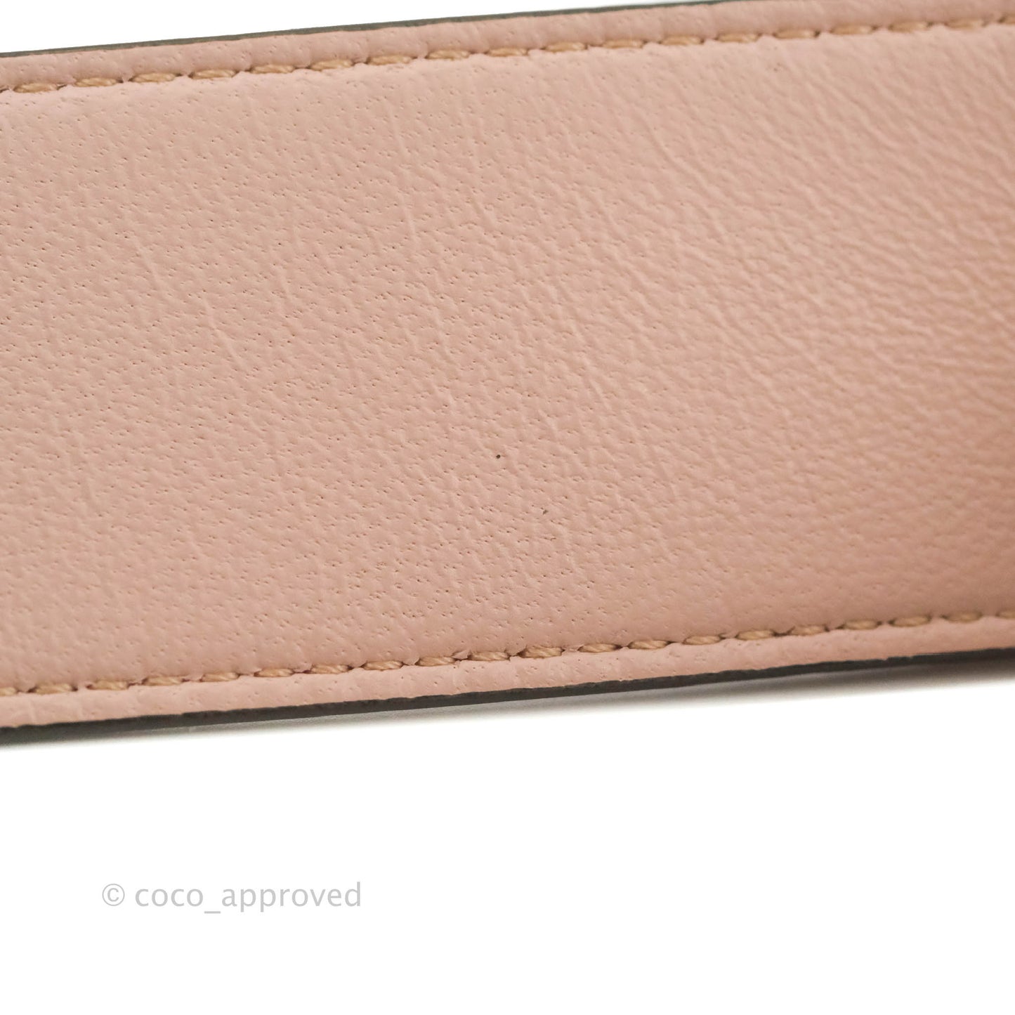 Fendi Medium Nappa FF 1974 Embossed Baguette Rosa Quarzo Gold Hardware
