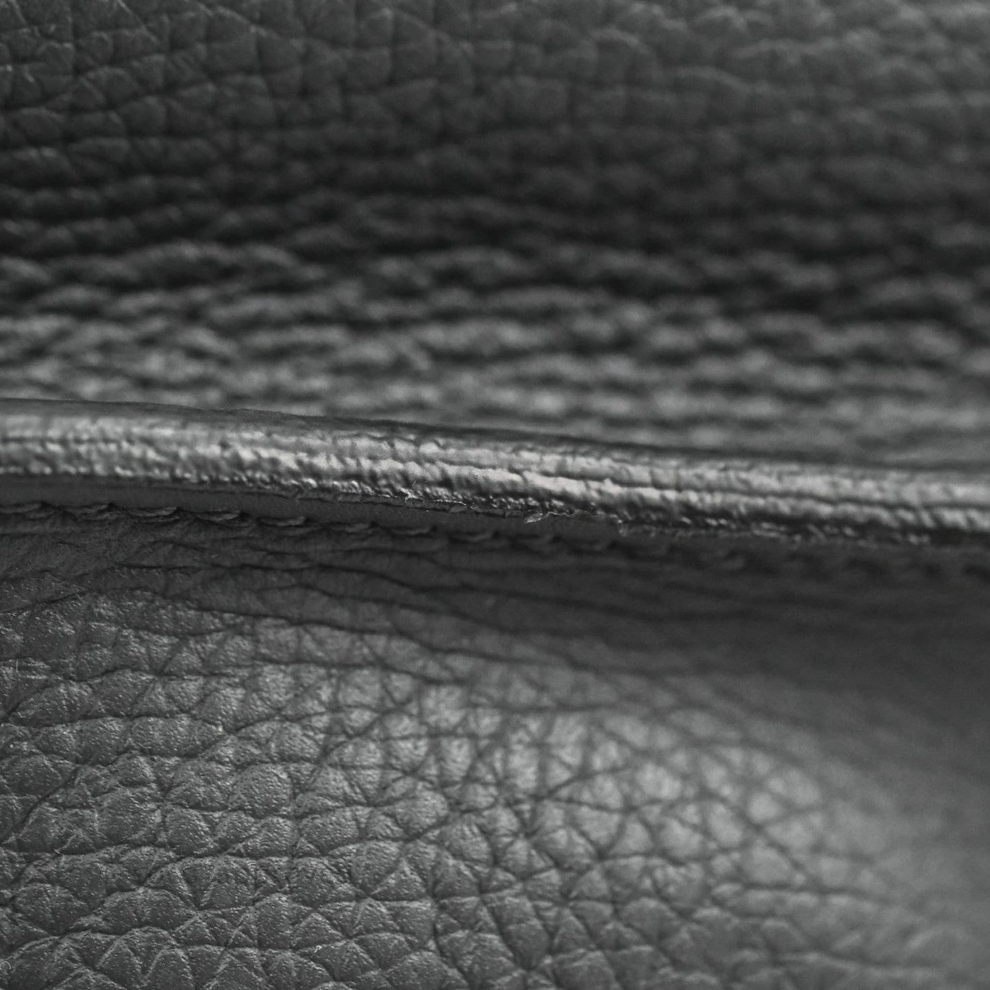 Celine Small Big Bag Black Supple Grained Leather Silver Hardware Dark Grey