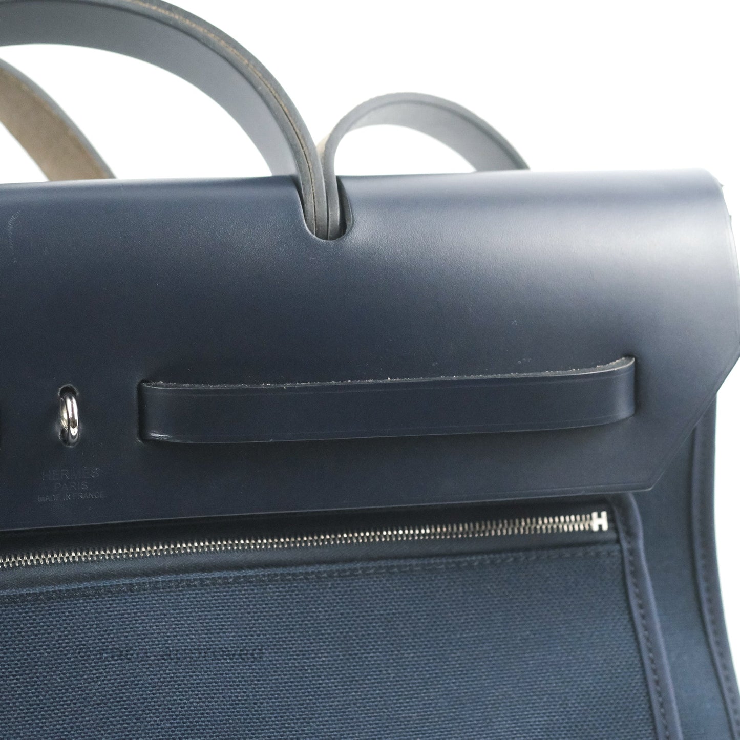 Hermès Herbag Zip 39 Navy Canvas Palladium Hardware