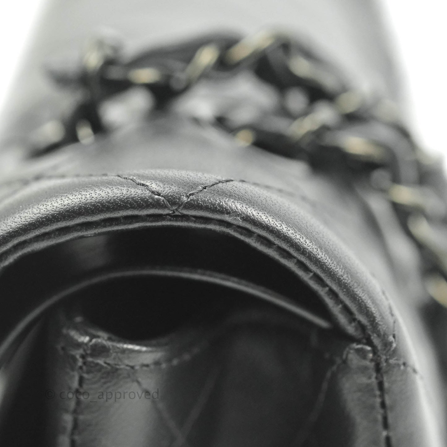 Chanel Classic Quilted M/L Medium Double Flap So Black Lambskin