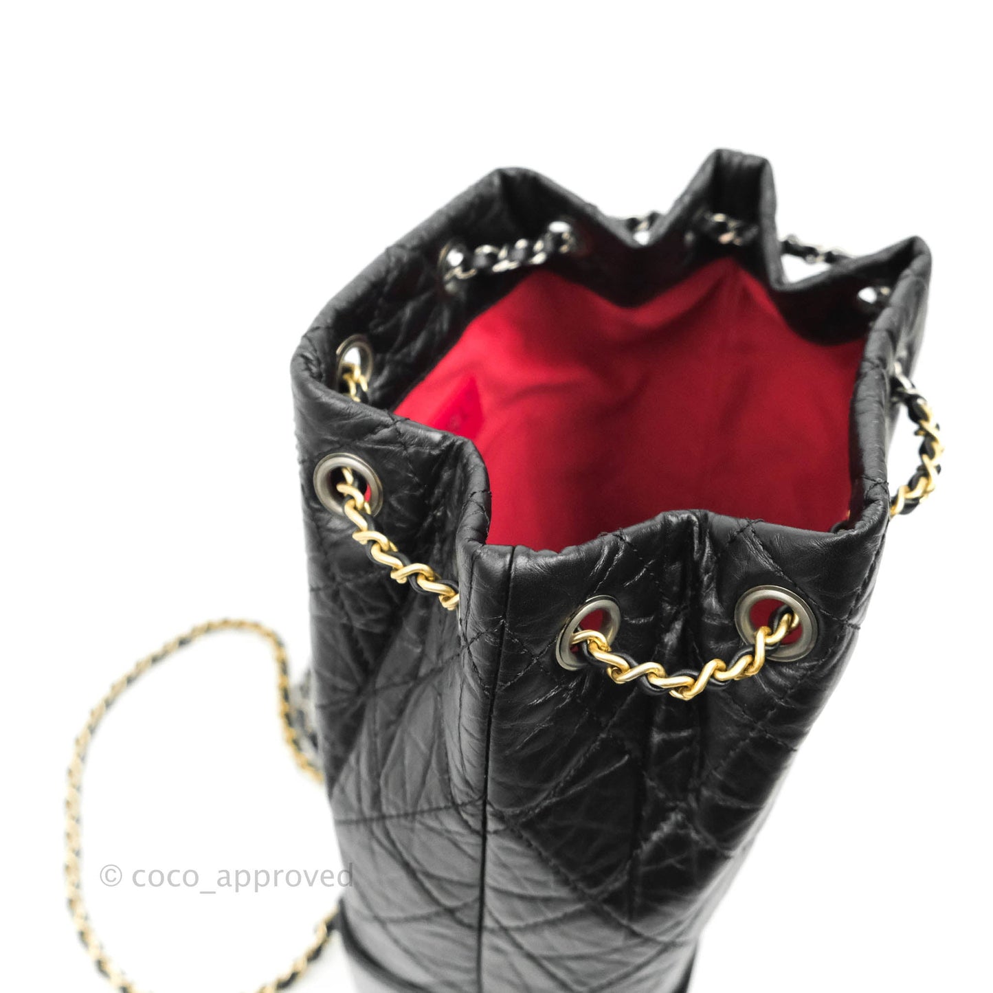 Chanel Small Gabrielle Backpack Black Aged Calfskin
