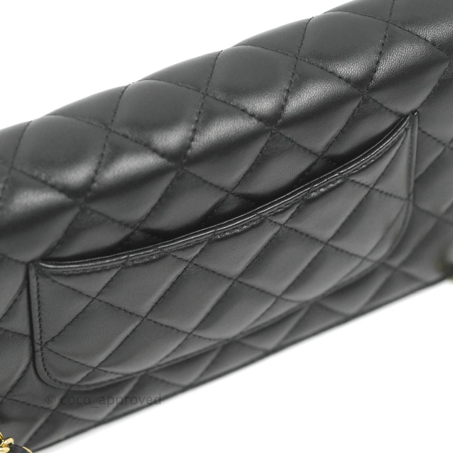 Chanel Quilted Classic WOC Black Lambskin Gold Hardware
