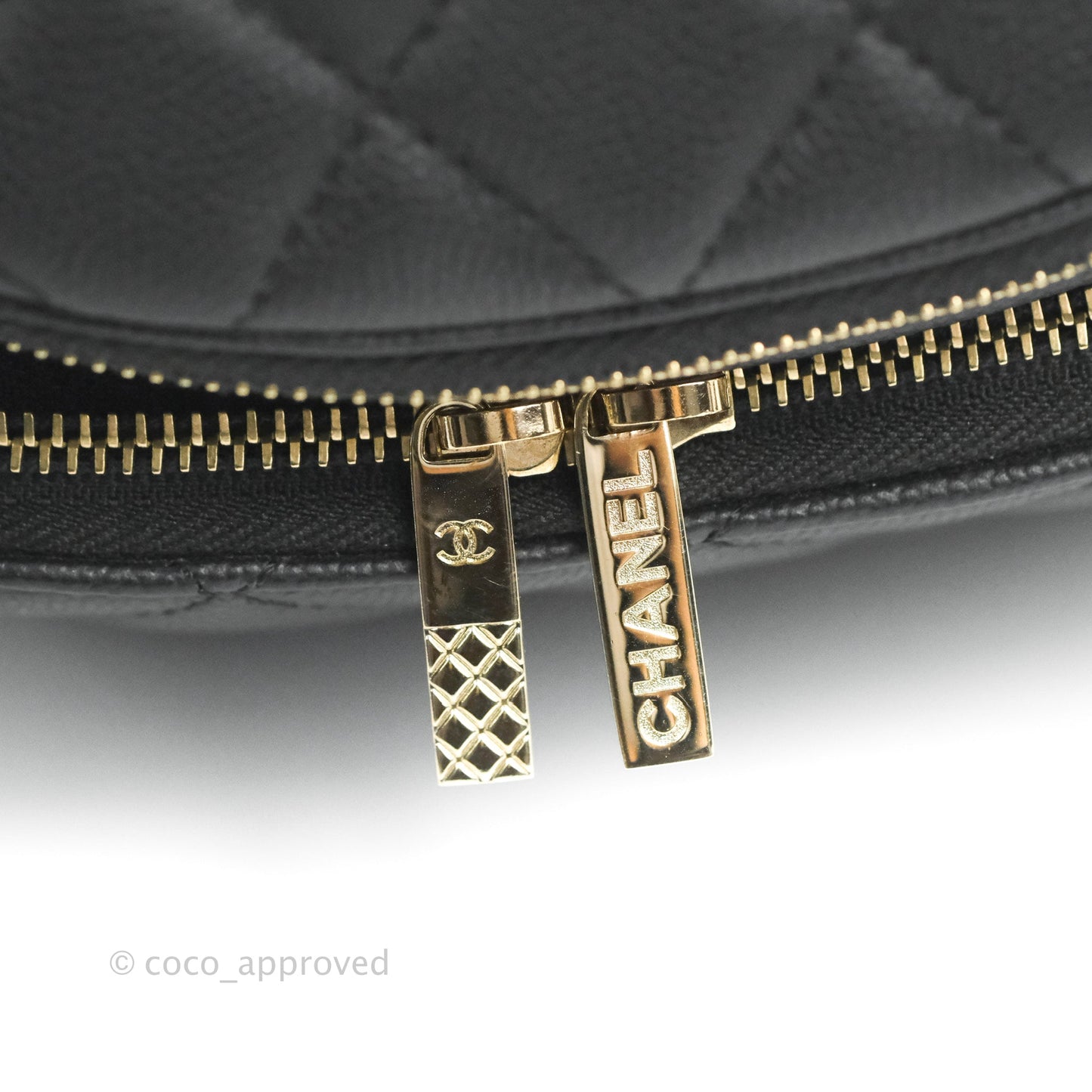 Chanel Quilted Business Affinity Waist Belt Bag Black Caviar Gold Hardware