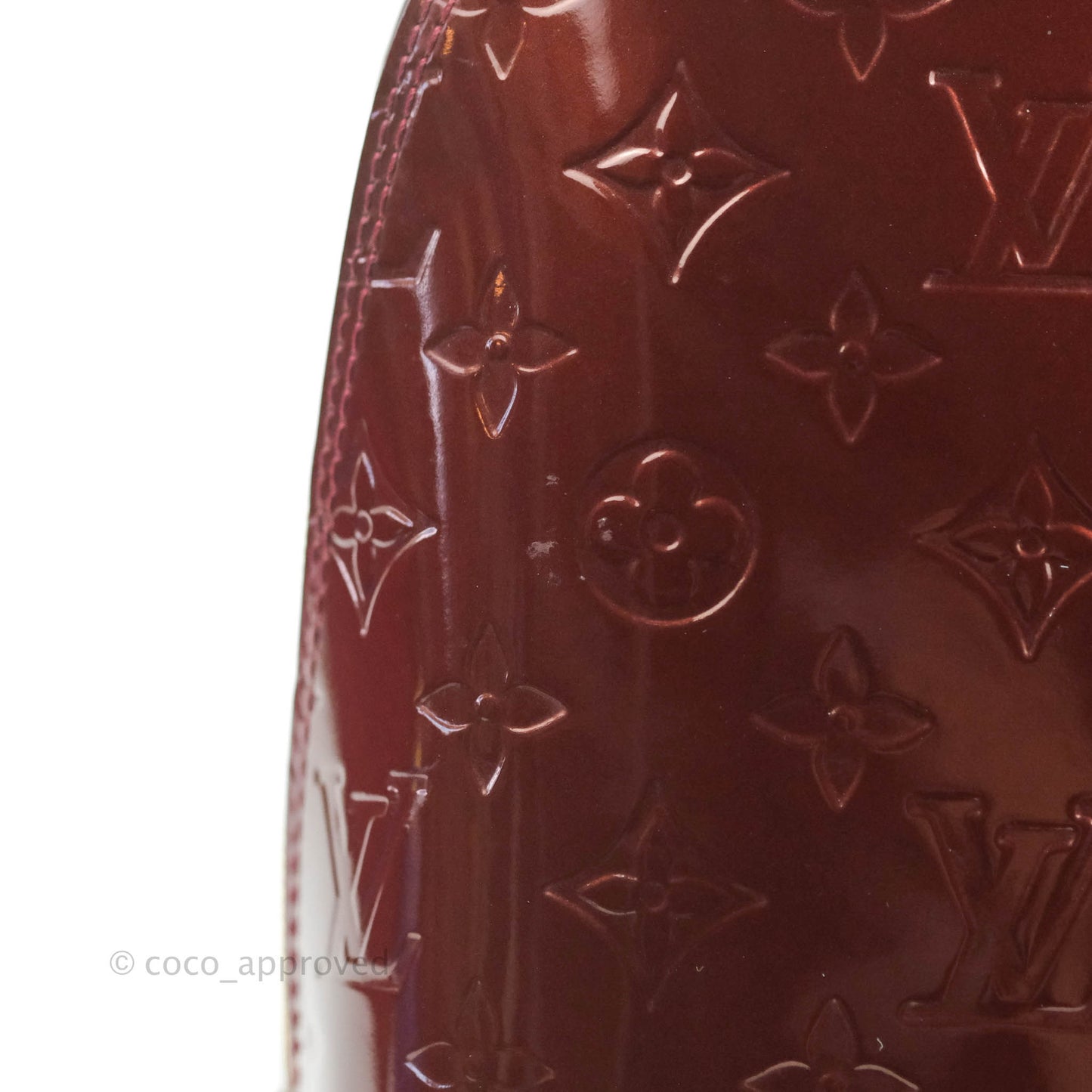 Louis Vuitton Alma PM Burgundy Patent Gold Hardware