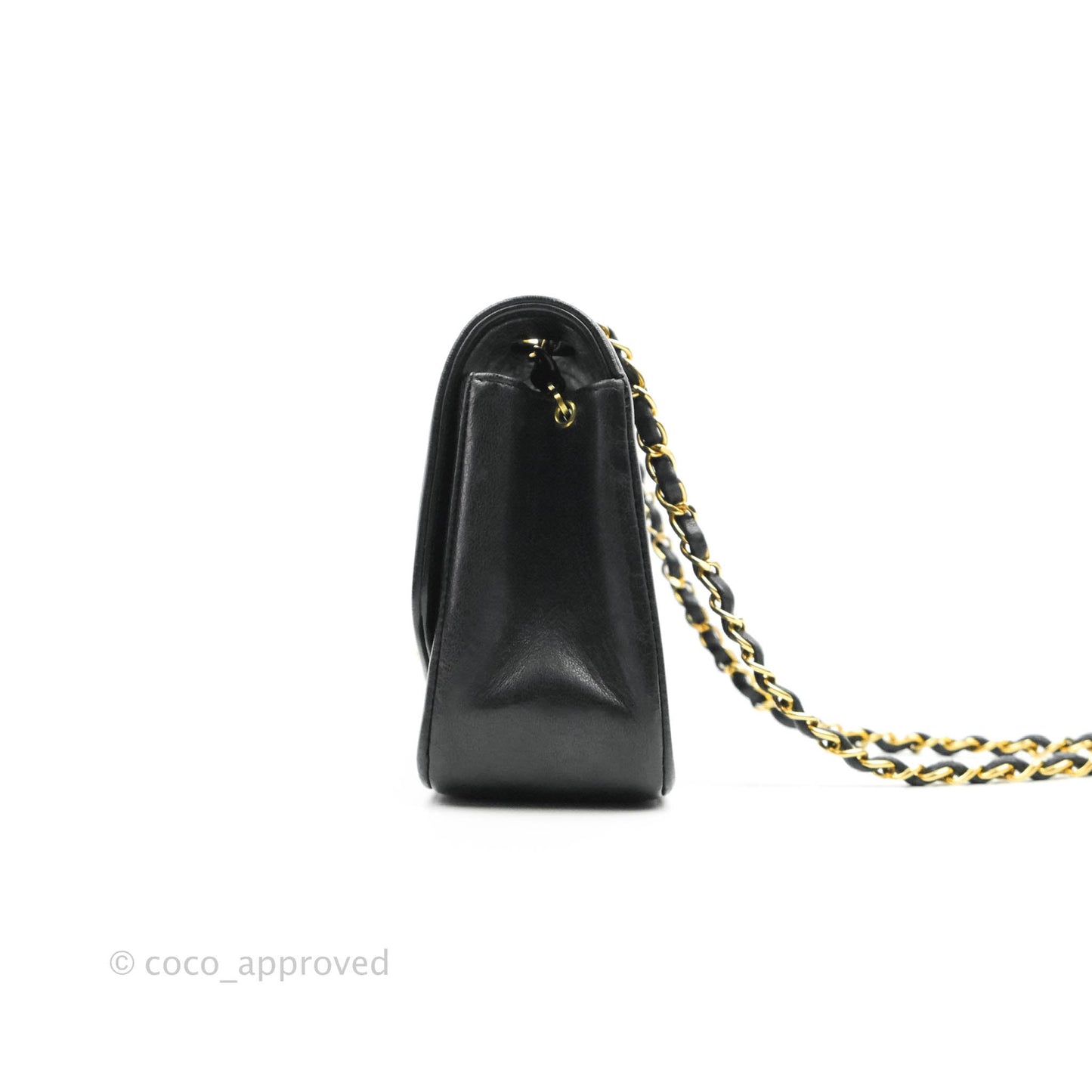 Chanel Black Quilted Lambskin Small Vintage Classic Diana Flap Bag