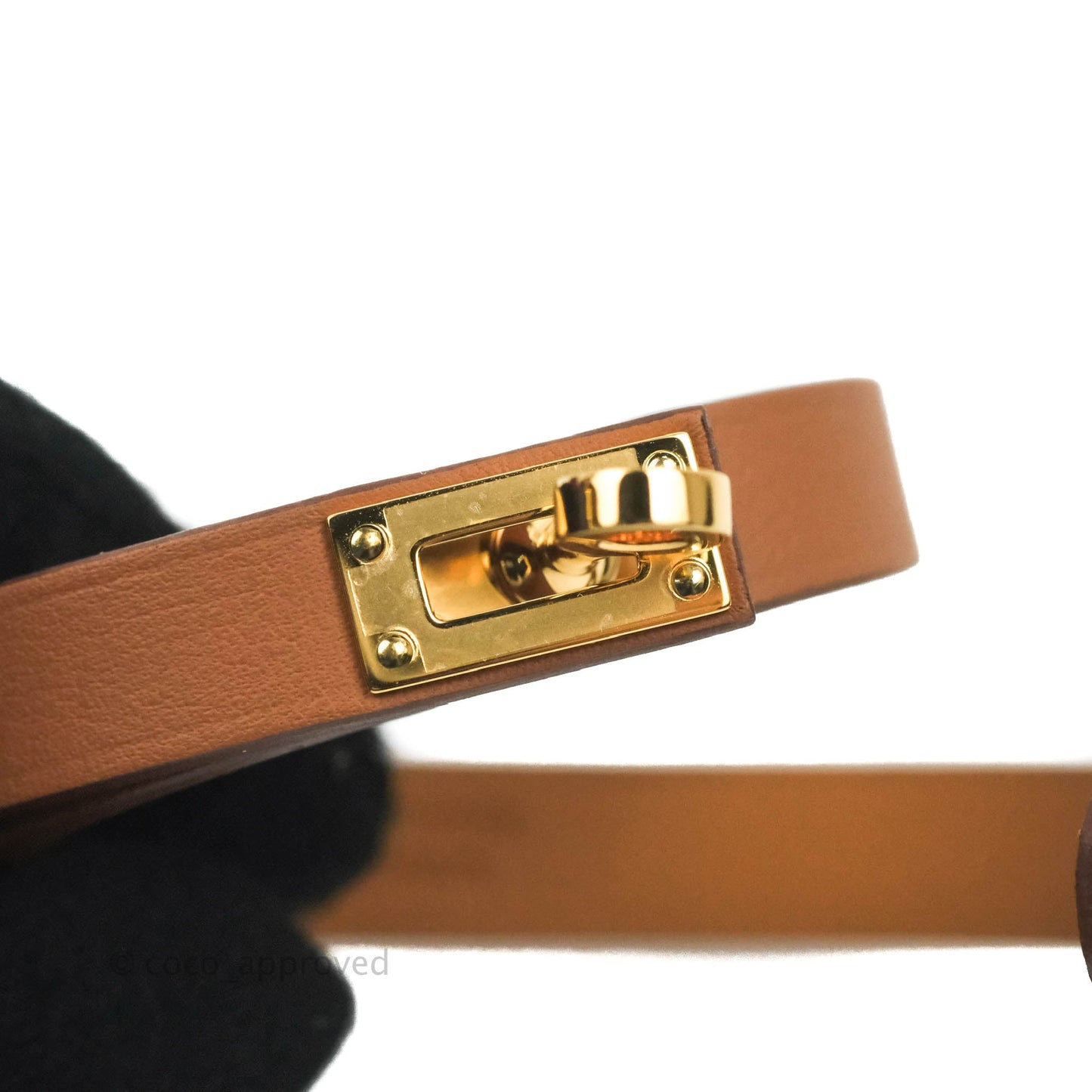 Hermès Kelly Double Tour Bracelet Gold Swift Gold Hardware