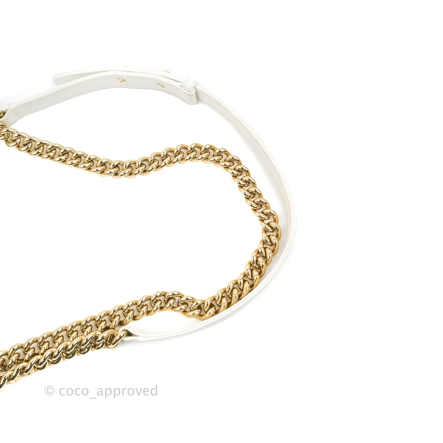 Chanel Quilted Medium Boy White Calfskin Gold Hardware