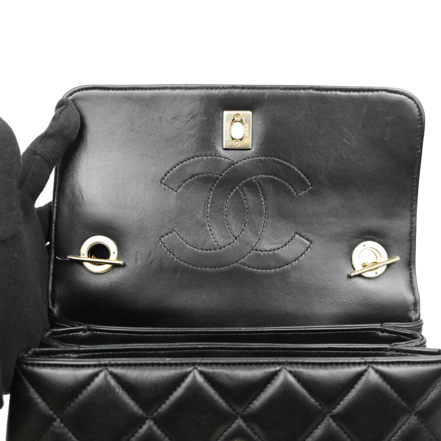 Chanel Trendy CC Small Black Lambskin Gold Hardware