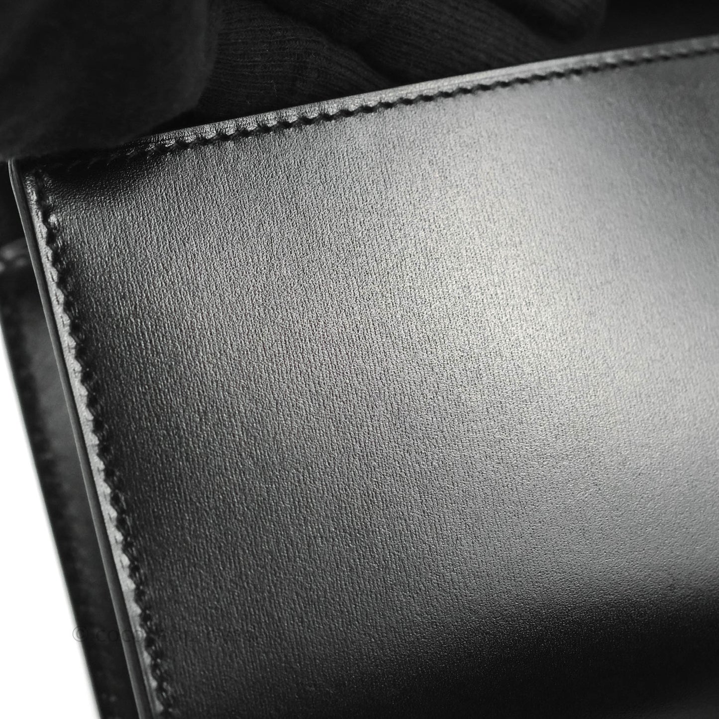 Hermes Medor 23 Clutch Black Box Leather Gold Hardware