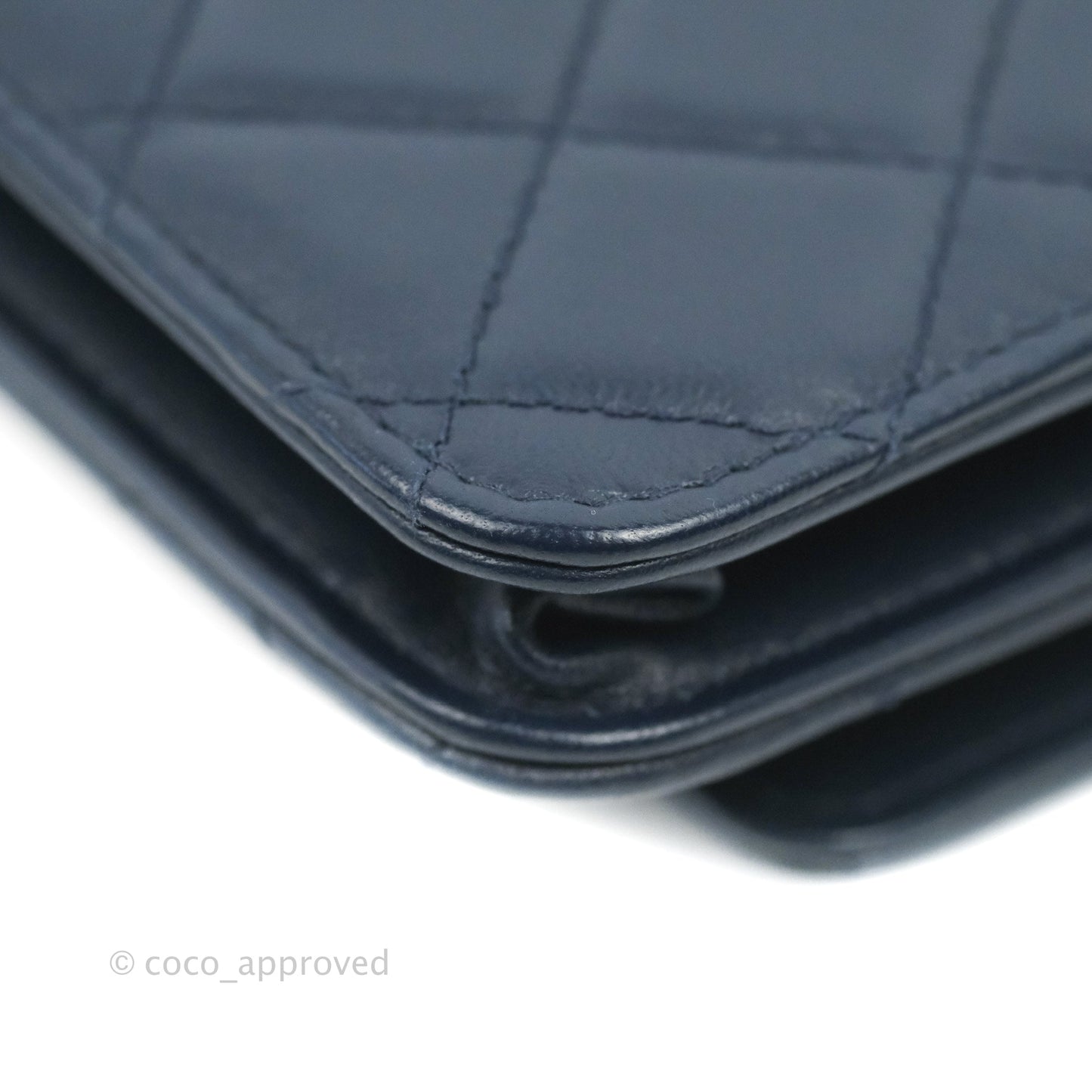 Chanel Trendy CC WOC Wallet On Chain Navy Lambskin Gold Hardware