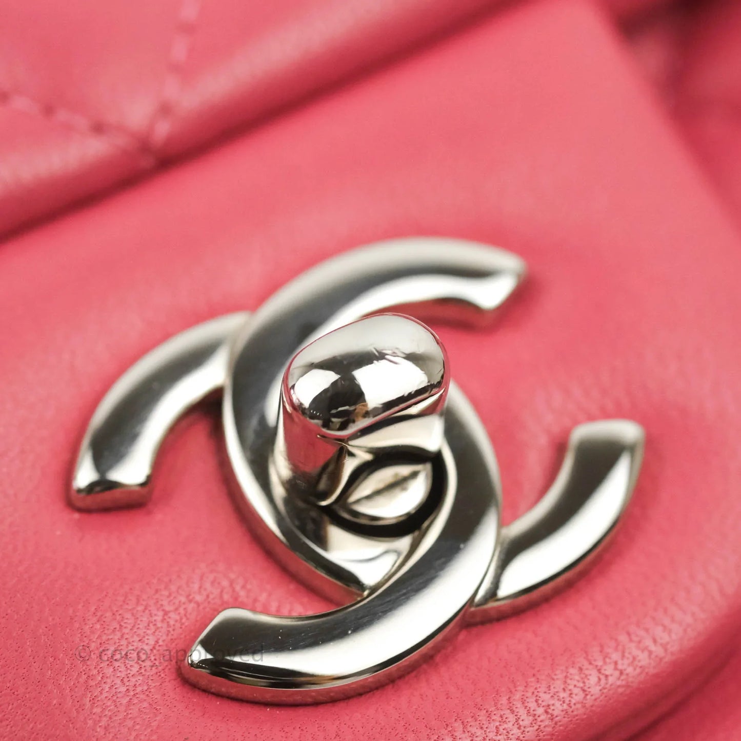 Chanel Quilted Mini Rectangular Flap Pink Lambskin Silver Hardware