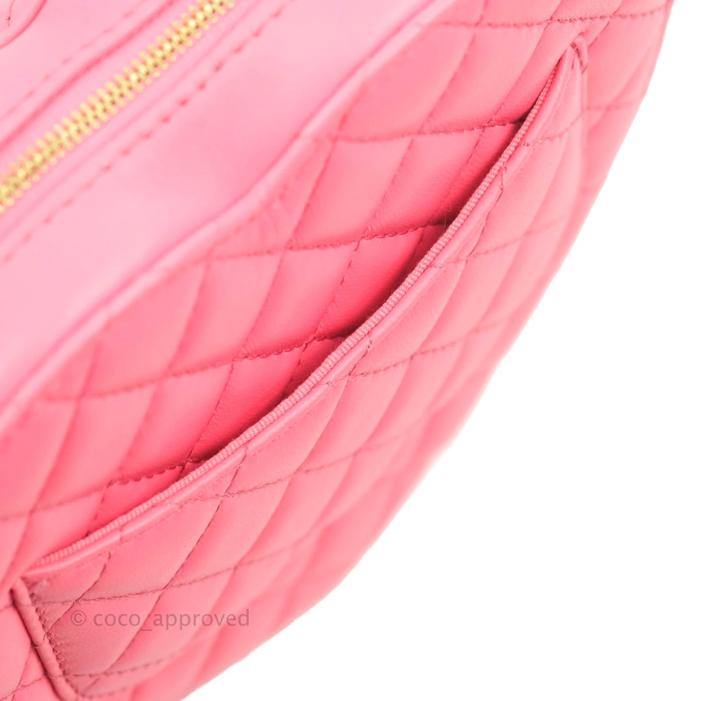 Chanel Large Heart Bag Pink Lambskin Gold Hardware 22S