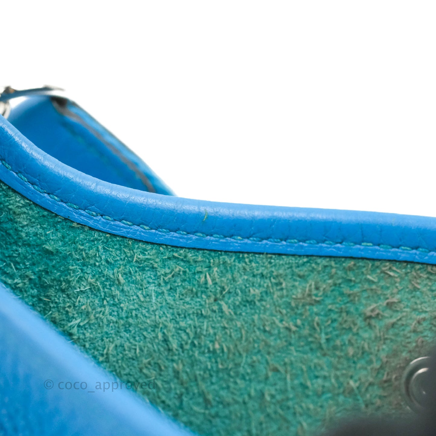 Hermès Mini Evelyne 16 Bleu Zanzibar Clemence Palladium Hardware