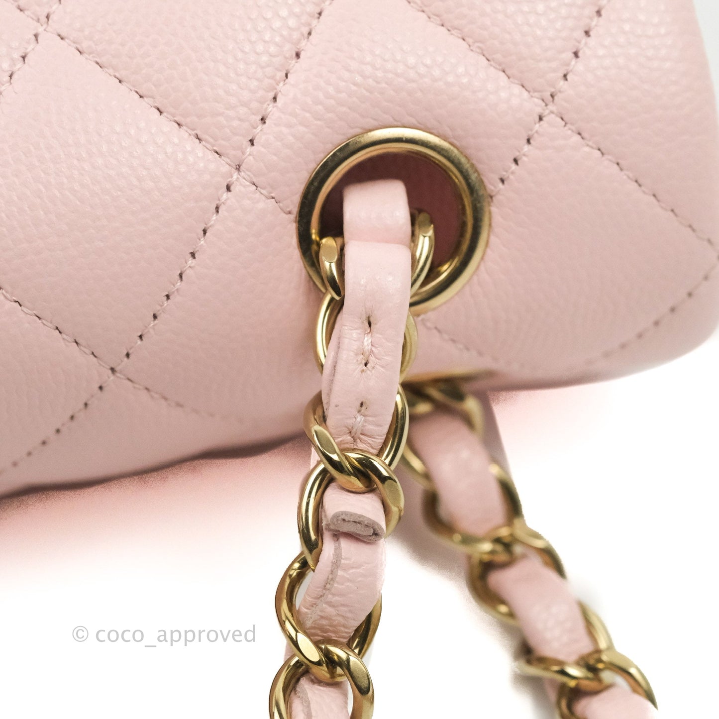 Chanel Classic Small S/M Flap Pink Caviar Gold Hardware 22S