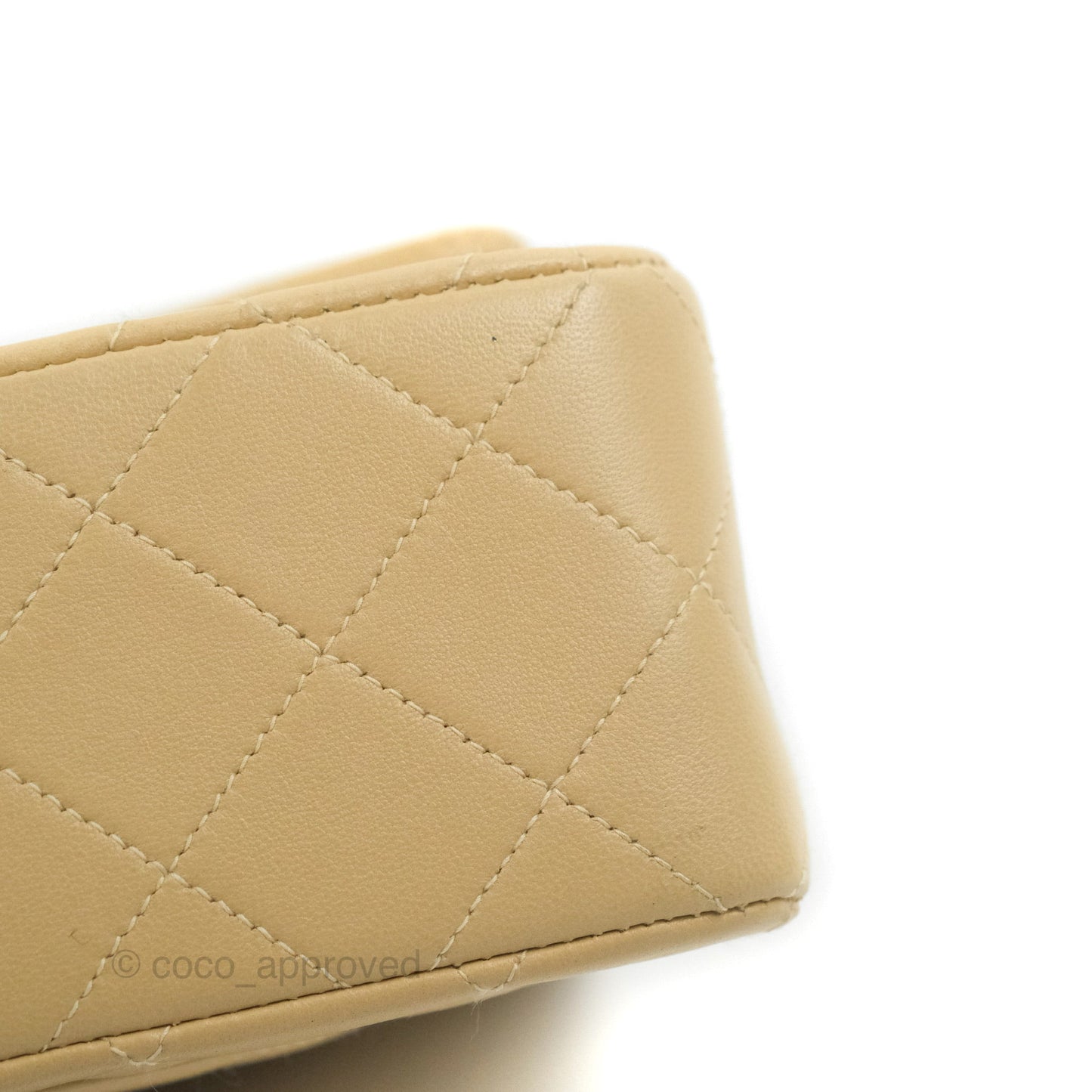 Chanel Classic Vintage Small Flap Beige Lambskin 24K Gold Hardware