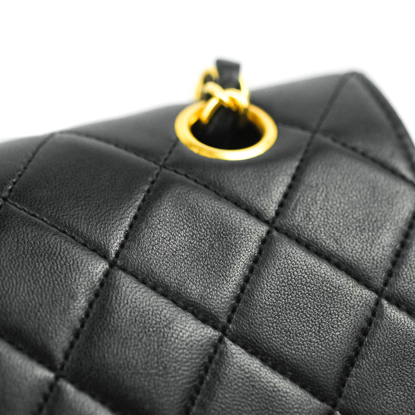 Chanel Classic Double Flap Vintage Black Lambskin 24K Gold Hardware