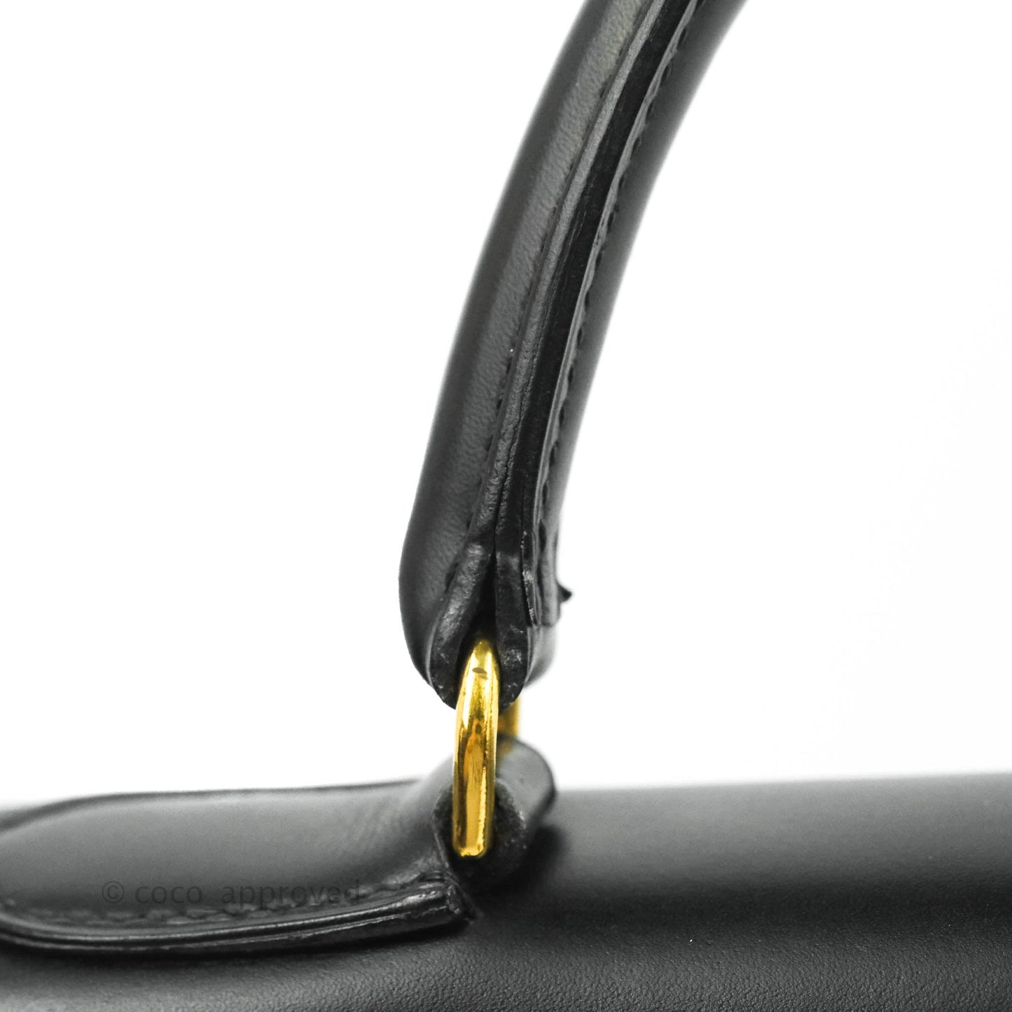 Hermès Kelly 28 Vintage Sellier Black Box Leather Gold Hardware