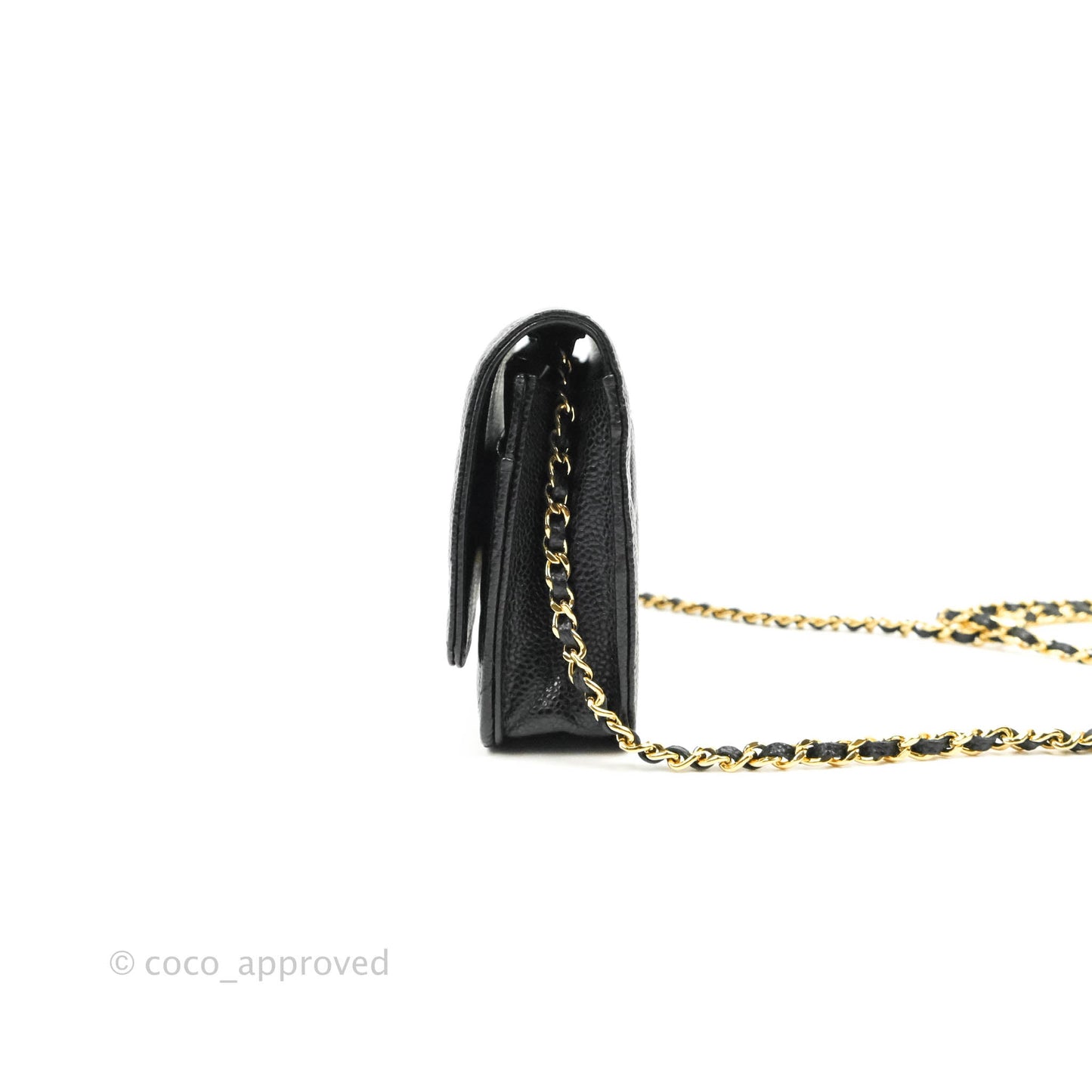 Chanel Quilted Classic WOC Black Caviar Gold Hardware