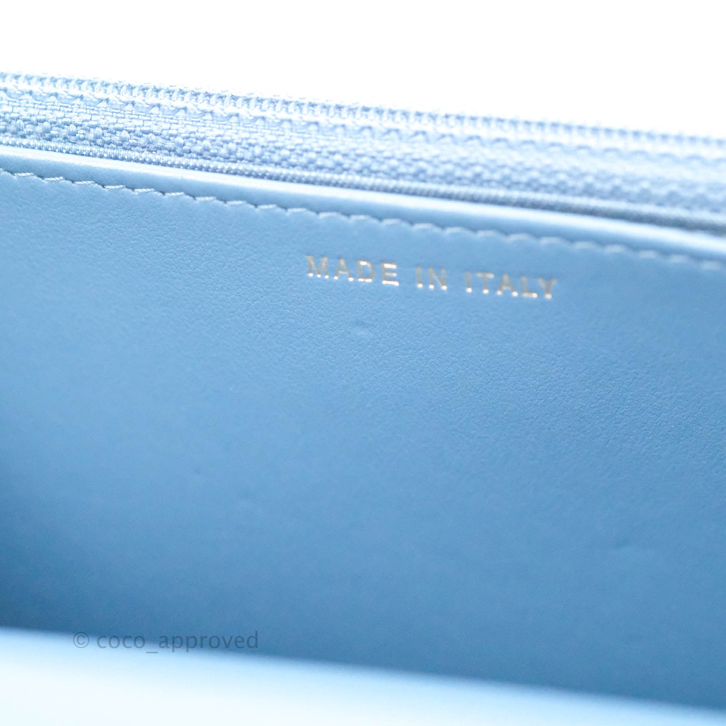 Chanel Quilted Pearl Crush Wallet on Chain WOC Denim Aged Gold Hardware