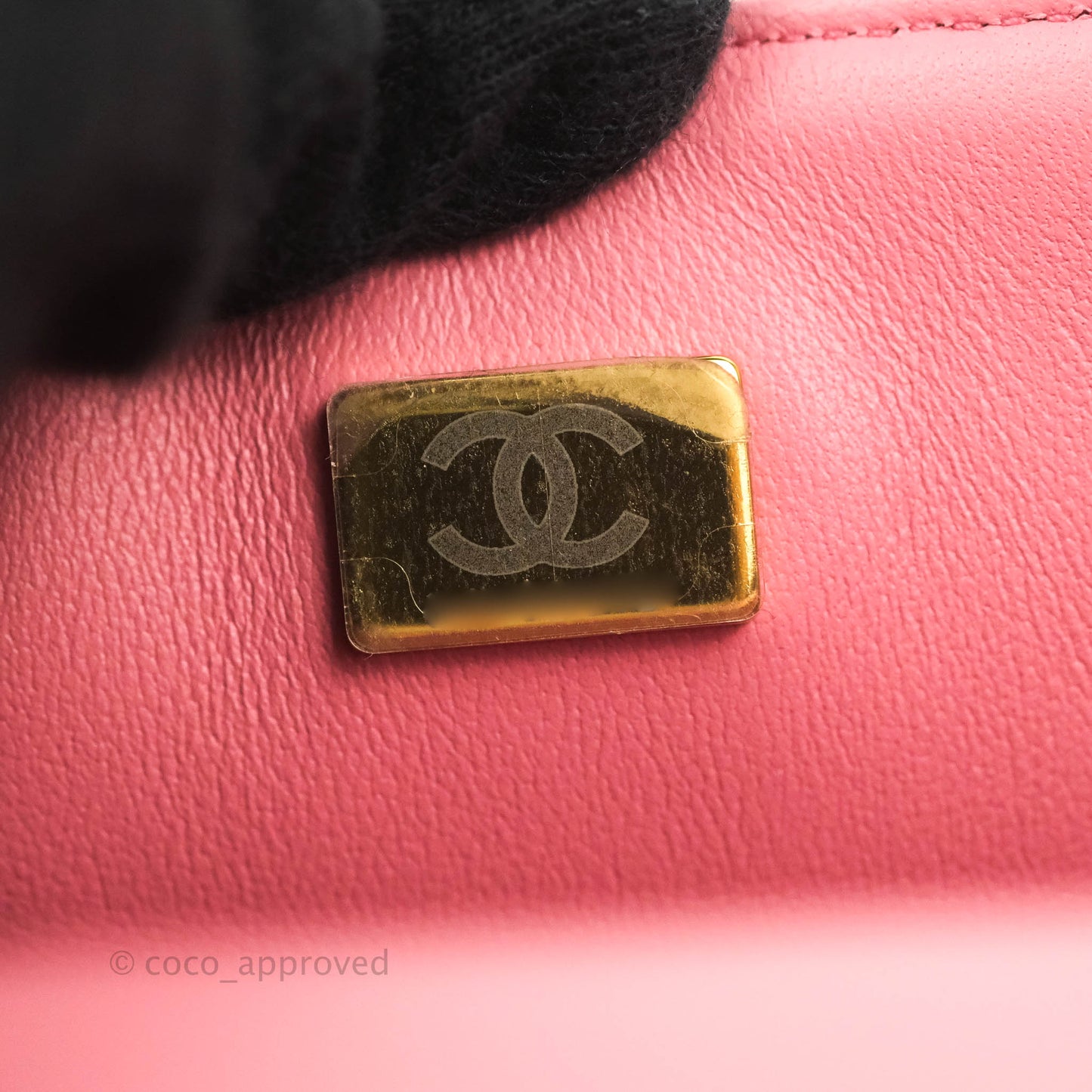 Chanel Top Handle Mini Rectangular Flap Bag Pink Lambskin Gold Hardware