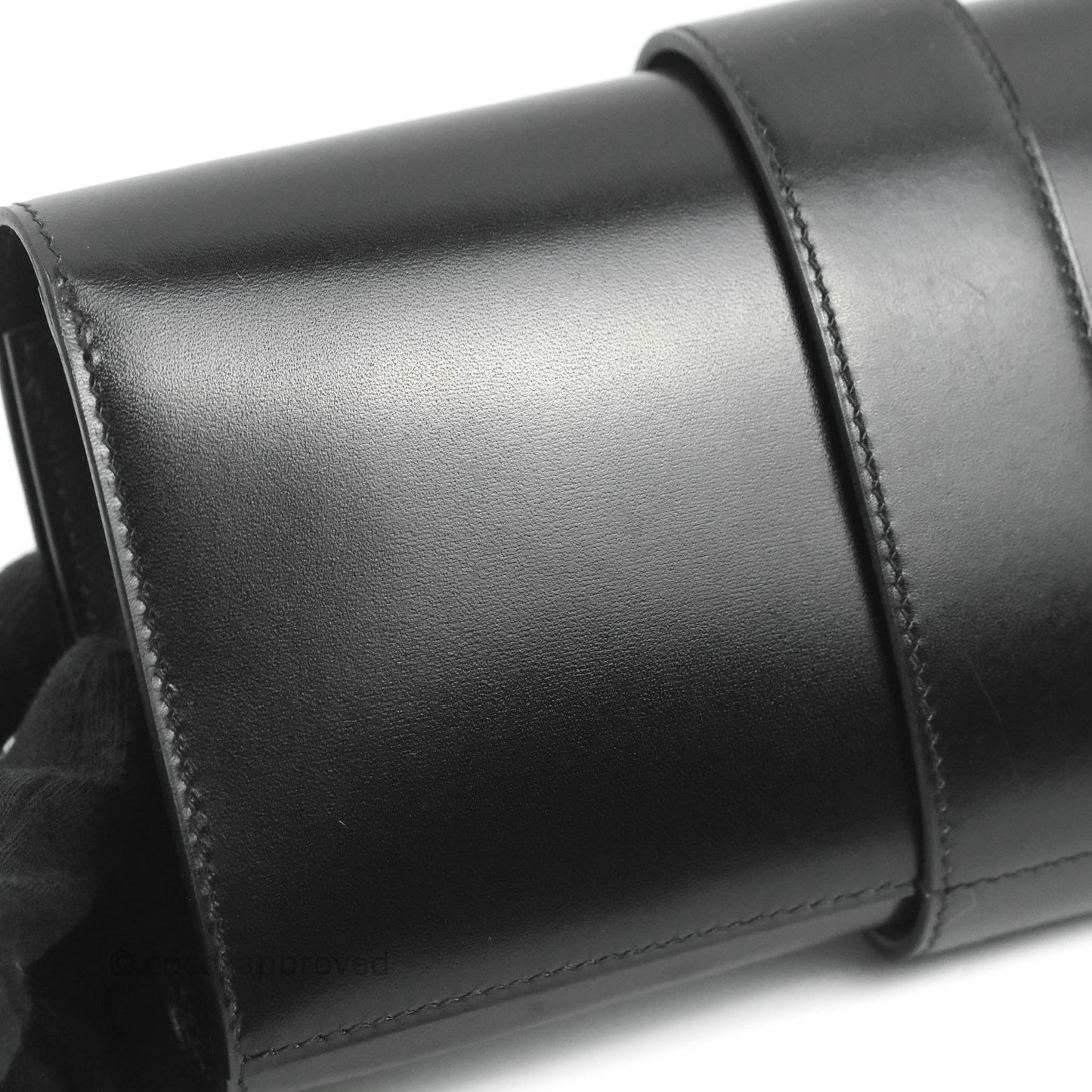 Hermes Medor 23 Clutch Black Box Leather Gold Hardware