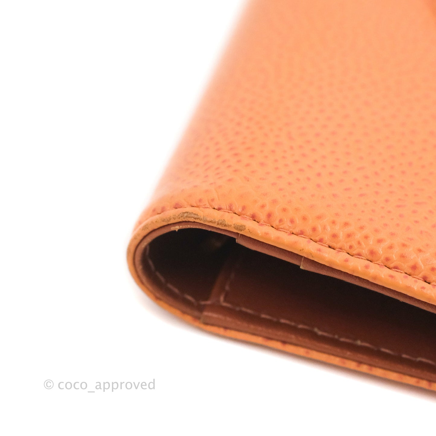 Chanel Yen Wallet Orange Claire Grained Calfskin