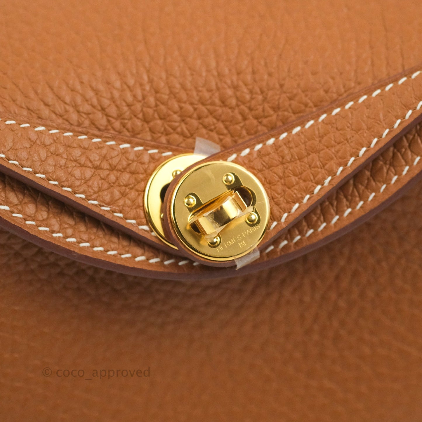 Hermès Mini Lindy 20 Gold Clemence Gold Hardware