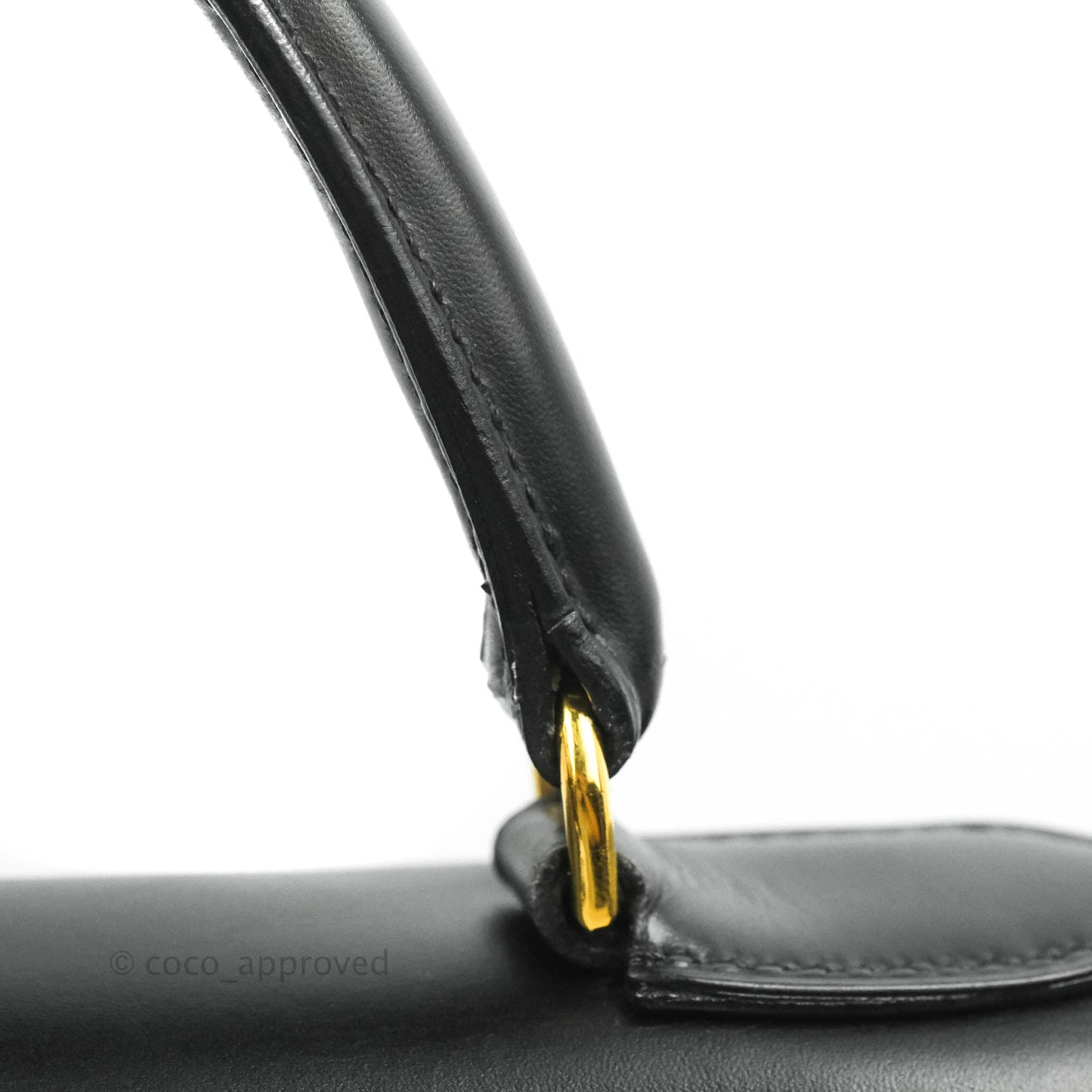 Hermès Kelly 28 Vintage Sellier Black Box Leather Gold Hardware
