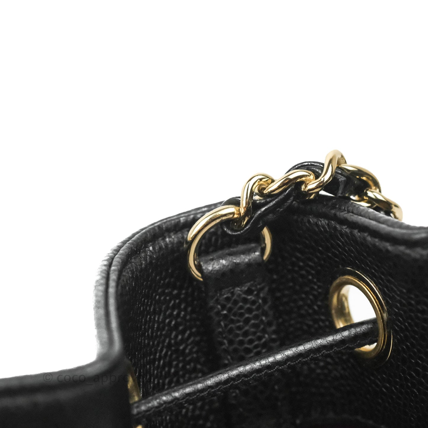 Chanel Business Affinity Drawstring Bucket Bag Black Caviar Gold Hardware