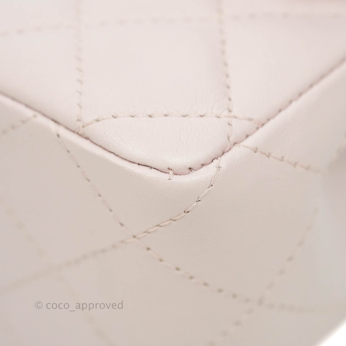 Chanel Quilted Mini Rectangular Flap Pale Pink Lambskin Gold Hardware