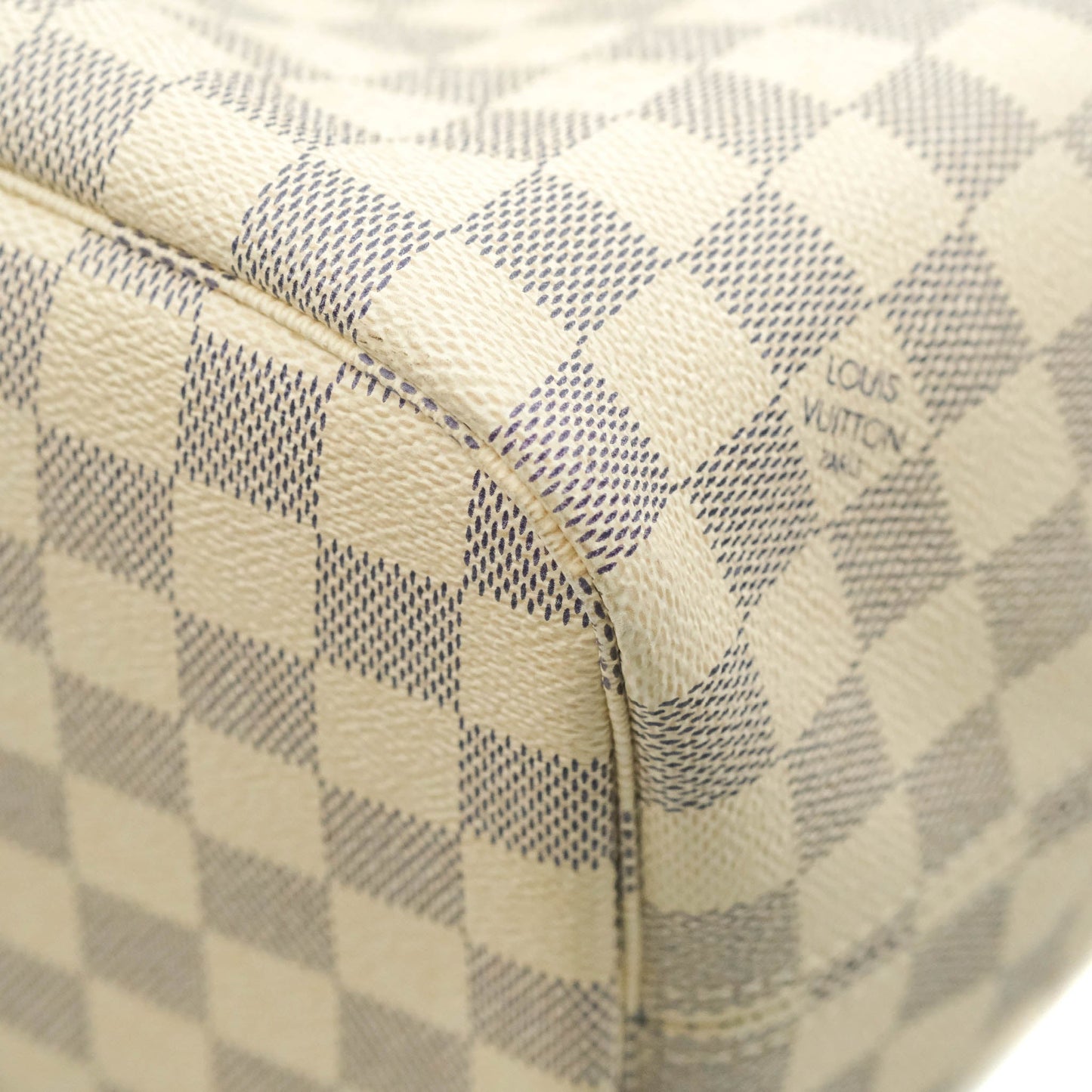 LV Neverfull MM Damier Azur Canvas Tote Bag