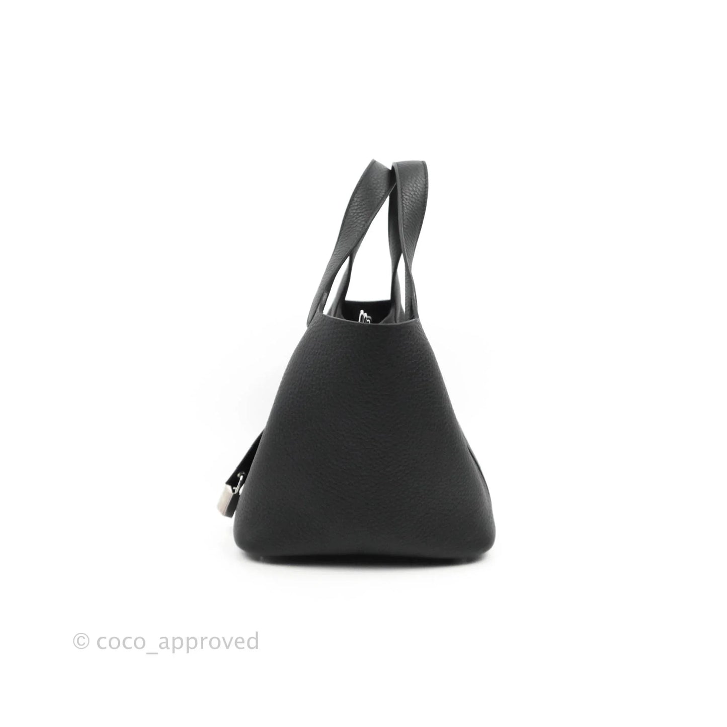 Hermès Picotin Lock 18 Black Clemence Palladium Hardware