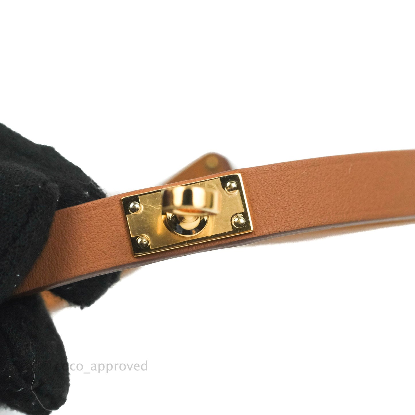 Hermès Kelly Double Tour Bracelet Gold Swift Gold Hardware