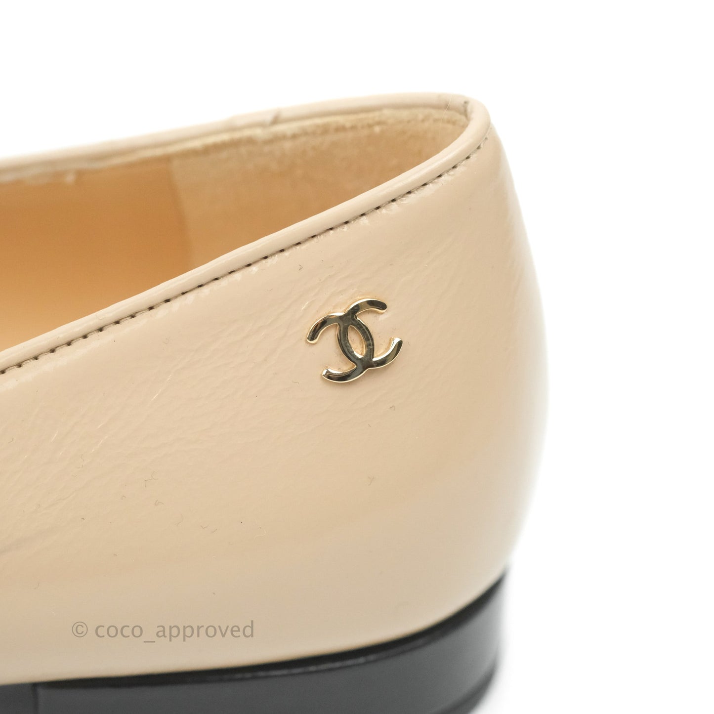 Chanel Beige Black Chain Details Loafers 35.5